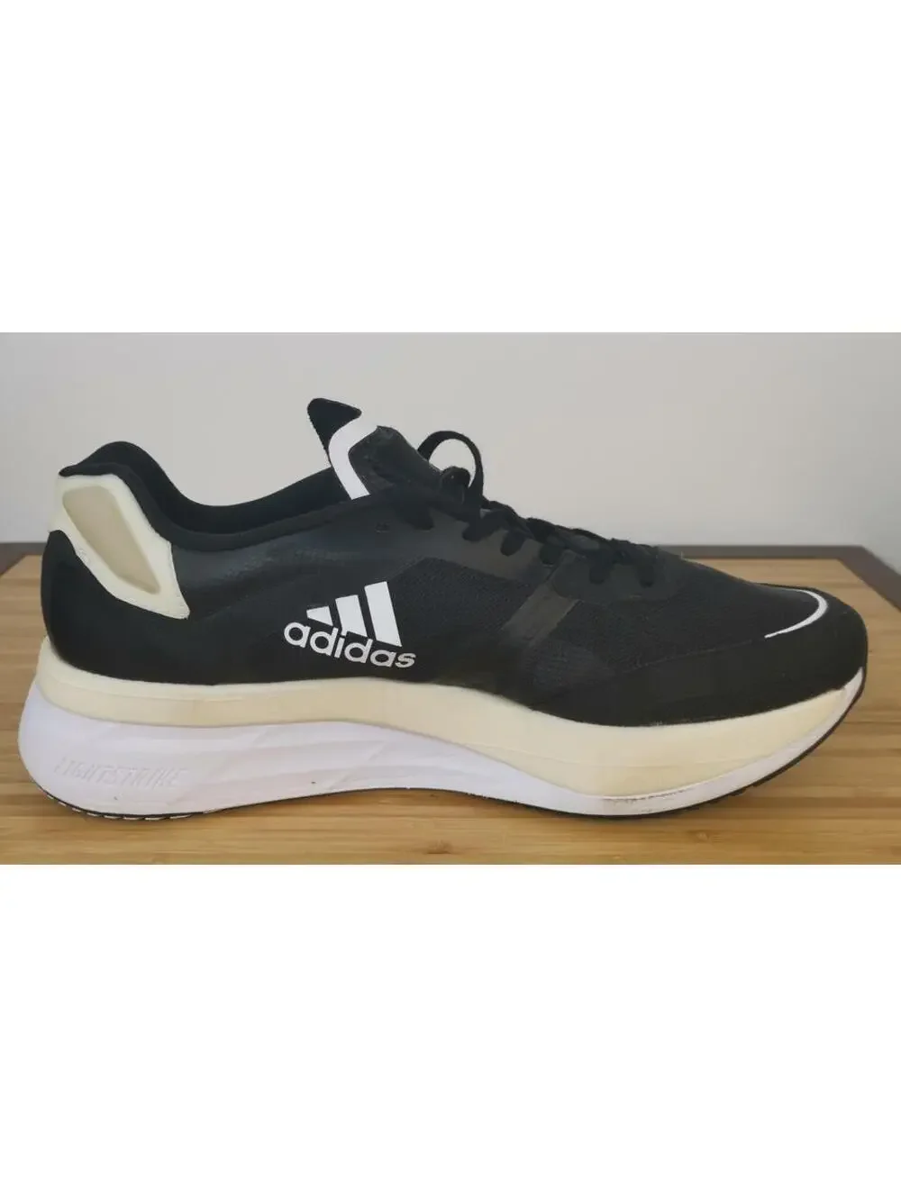 Adidas Men's Adizero Boston 10 Running Shoes Size 10.5 Black/White/Carbon